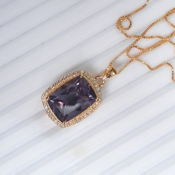 Alexandrite necklace etsy Clearance