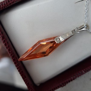 Huge Morganite Necklace-Peach Necklace For Her-Anniversary Gift-925 Sterling Silver-Engagement Necklace-Christmas Gift-For Women-Birthday