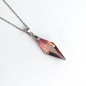 Change Color Necklace-Gemstone Changing Color Necklace For Her-Engagement Gift-Solid Sterling Silver-10x30mm-Wedding Necklace-For Women