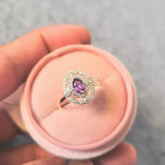 Under 40 Dollar Ring, Natural Amethyst Ring, Anniversary Gift