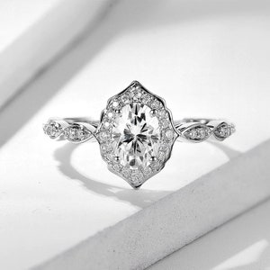 Moissanite Ring-925 Sterling Silver-Promise Ring For Her-Anniversary Gift-Engagement Ring-Wedding Gift-Christmas Gift