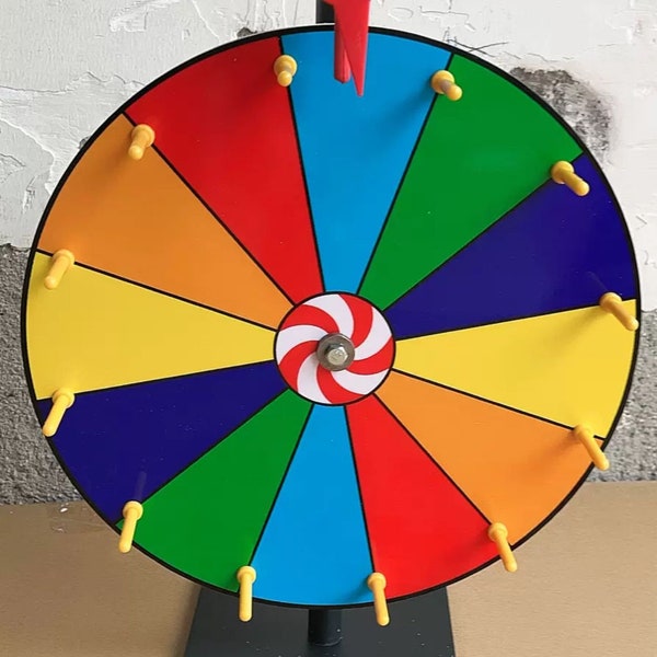 CreatedbyMagical | Spin Prize the Wheel for small business owner market game, 30cm, 40cm, 50cm, Custom erase blank White board cleanable