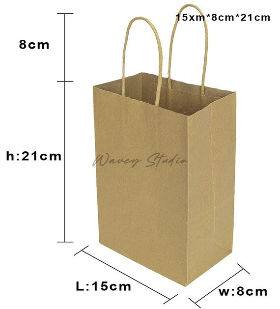 Natural Paper Bag With Clear Window and Handle 21cm / Cardboard