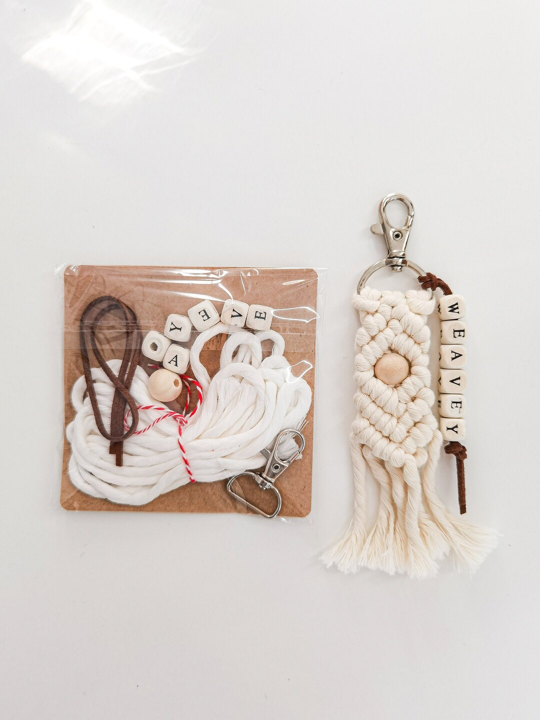 Craftedbymagical DIY Kit Macrame Keychain Step by Step Easy Etsy