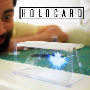 HOLOCARD | Hologram display for smartphones | Use this new tech gadget to view holograms with your smartphone | New tech accessory