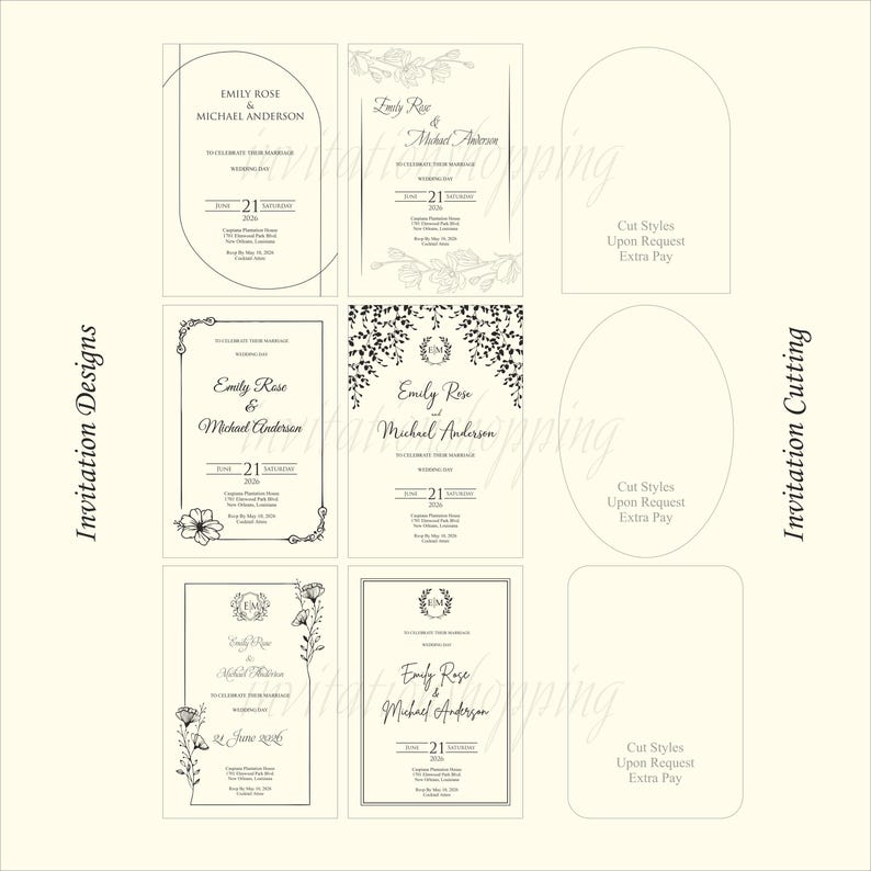Luxury Embossed Wedding Invitation with Monogram Wax Seal | Cream Raised Print Card & Envelope | Classic Elegant Wedding Invite image 18