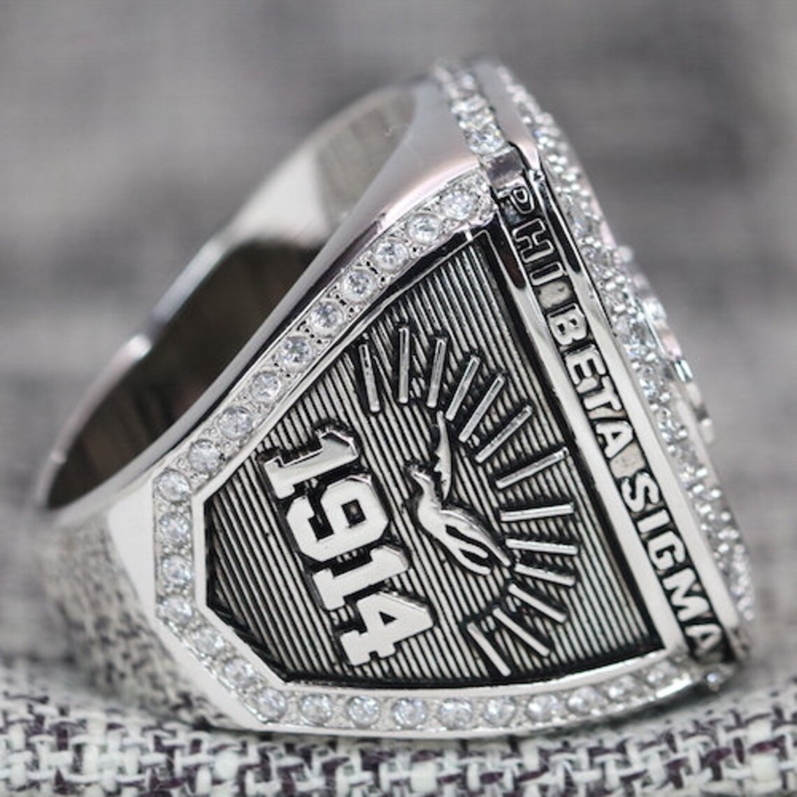 Phi Beta Sigma Fraternity Ring White Stone Face Etsy Phi Beta Sigma Fraternity Ring White Stone Face Etsy