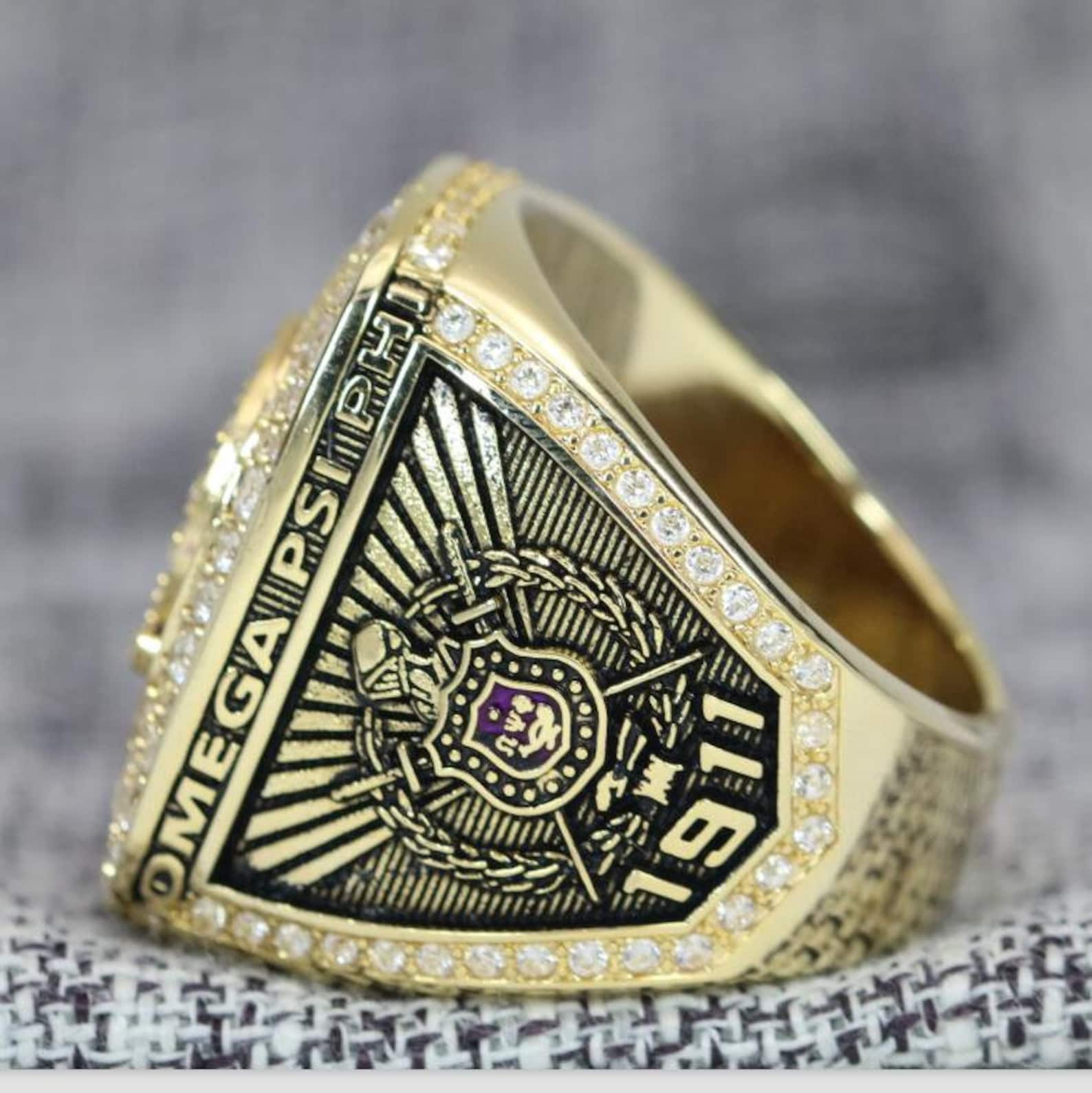 Omega Psi Phi Fraternity Ring Yellow Gold Etsy