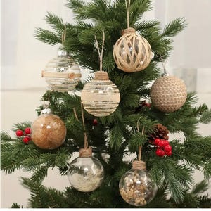 Rustic Farmhouse Ornaments, Rustic Holiday Ornaments, Neutral Holiday Decoration Bowl Fillers, Boho Farmhouse Ornaments, Christmas Ornaments