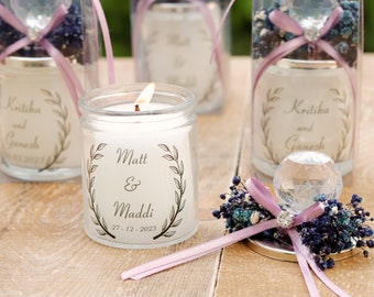Elegant Candle Favors: Rustic Wedding, Bridal, Baby Shower