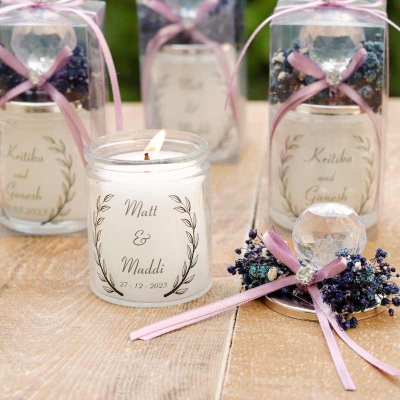 Wedding Candle Favor - Etsy
