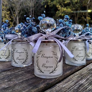 Luxury Candle Favor, Unique Wedding Favors, Rustic Wedding Favors, Crystal Candle, Gifts for Guests, Elegant Candle Favor