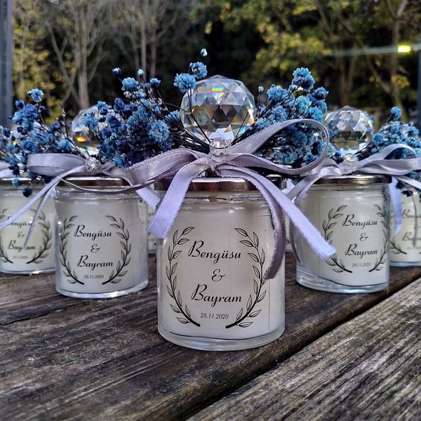 Elegant Candle Favor, Luxury Candle Favor, Unique Wedding Favors, Rustic Wedding Favors, Crystal Candle, Gifts for Guests