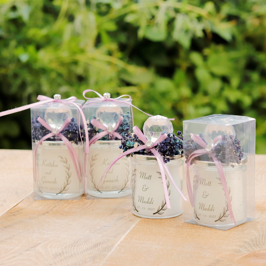 Wedding Favors Candle Personalized Candle Gifts for Guests Etsy