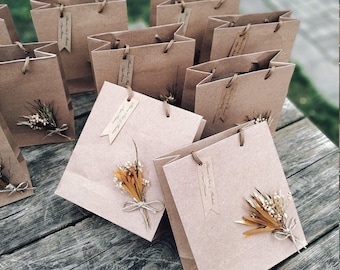 25 PCS Wedding Favor Bags, Personalized Welcome Bag, Unique Rustic Bags, Hotel Wedding Favor Bags, Custom Destination Wedding Favors
