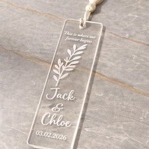25 Pcs Wedding Bookmark Favors Bulk,