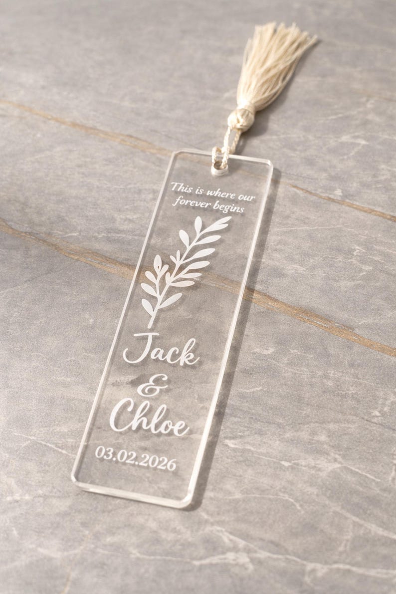25 Pcs Wedding Bookmark Favors Bulk,