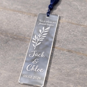 Personalized Acrylic Guest Bookmark with Tassel,