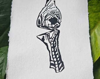 Impressions de boucherie, oeuvre d'art, impressions lino A5 faites main, cadeau de boucherie, suspension murale, décoration