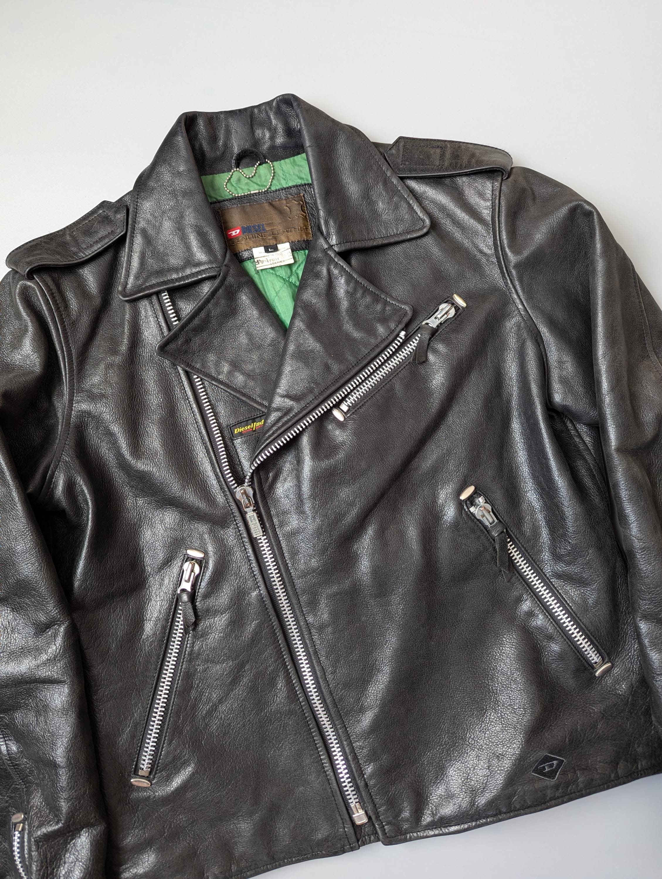 Diesel Leather Jacket - Etsy