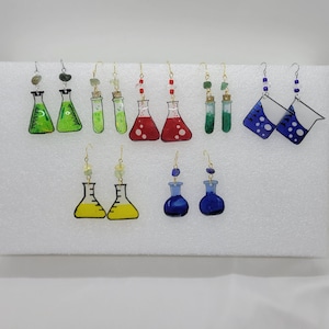 Science Geek Earrings!  Fun, laboratory Earrings!