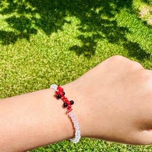 Race car | f1 inspired Ferrari  |  beaded bracelet