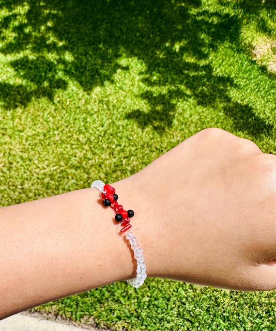 Race car | f1 inspired Ferrari  |  beaded bracelet
