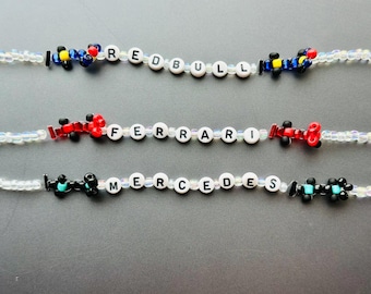 Race car  | f1 inspired beaded choker necklace