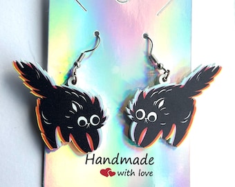 Spooked cat earrings