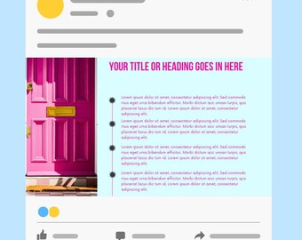 Pink Facebook Post Canva Templates | Small Business Marketing (Digital Download)