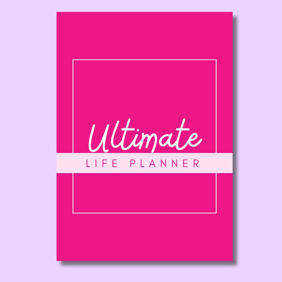 Pink Ultimate Life Planner | Canva Template (digital Download) - Etsy