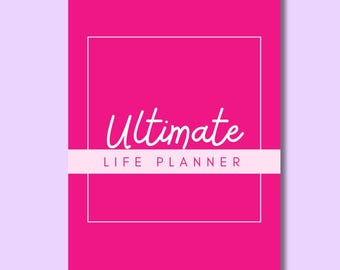 Pink Ultimate Life Planner | Canva Template (Digital Download)