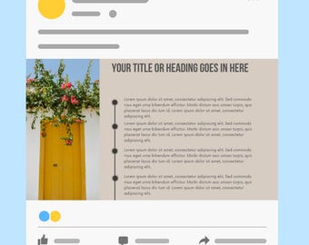 Neutral Tan Facebook Post Canva Templates | Small Business (Digital Download)