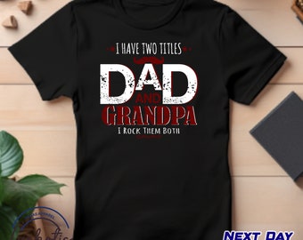 Dad Grandpa Shirt, Father's Day Shirt, Husband Father Grandpa Legend, Grandfather Custom Dates, Funny Dad Birthday Gift for Men