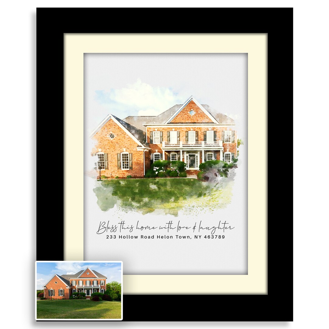 Personalized Custom House Painting on Canvas Housewarming Etsy