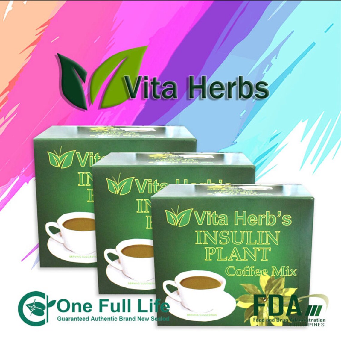 Vita Herbs Insulin Plant Coffee Mix 10 Sachets X 21g pack Etsy