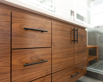 Custom Floating Walnut Vanity