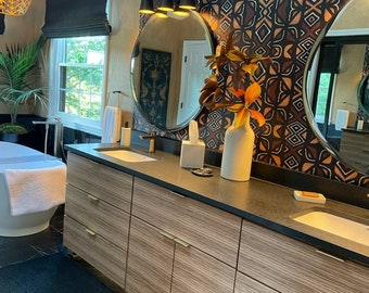Zebrawood Veneer Bathroom Vanity: Modern Style