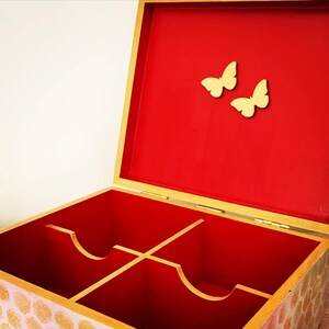 Four Compartment Tea Chest. Tea Lovers Gift. Tea Bag Box. Tea Caddy. Organiser Box. image 2