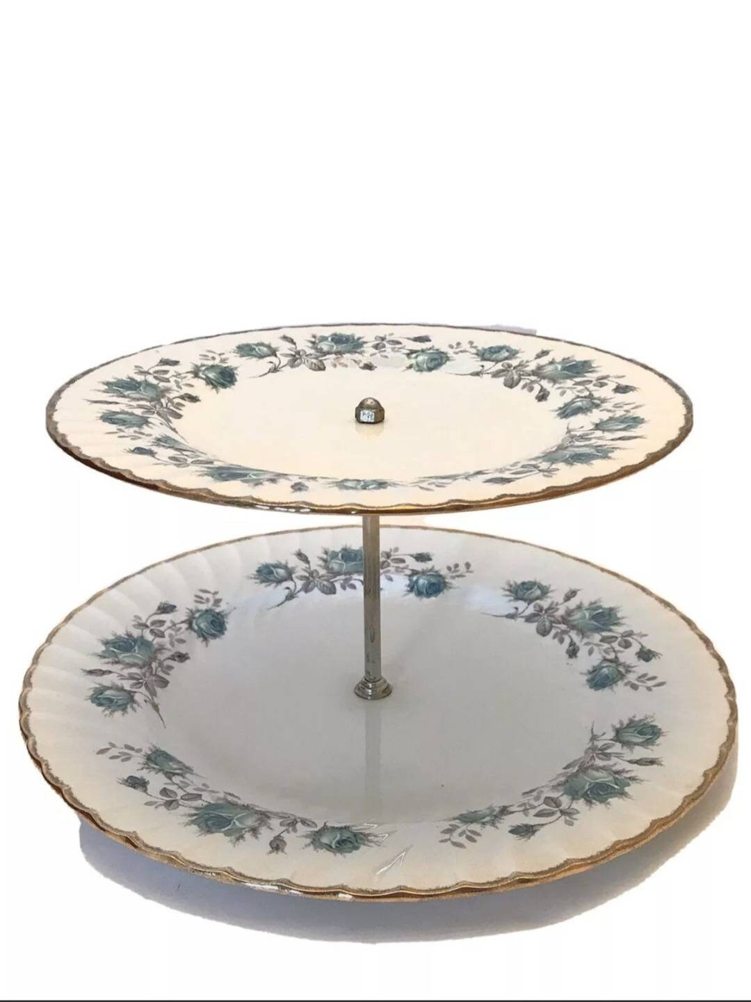 Burleigh Ware England Ironstone 2 Tier Round Cake Stand Etsy 日本