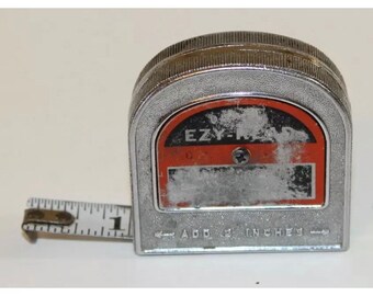 Vintage EZY READ Meter Tape/ Measuring tape Metal Casing Hardware