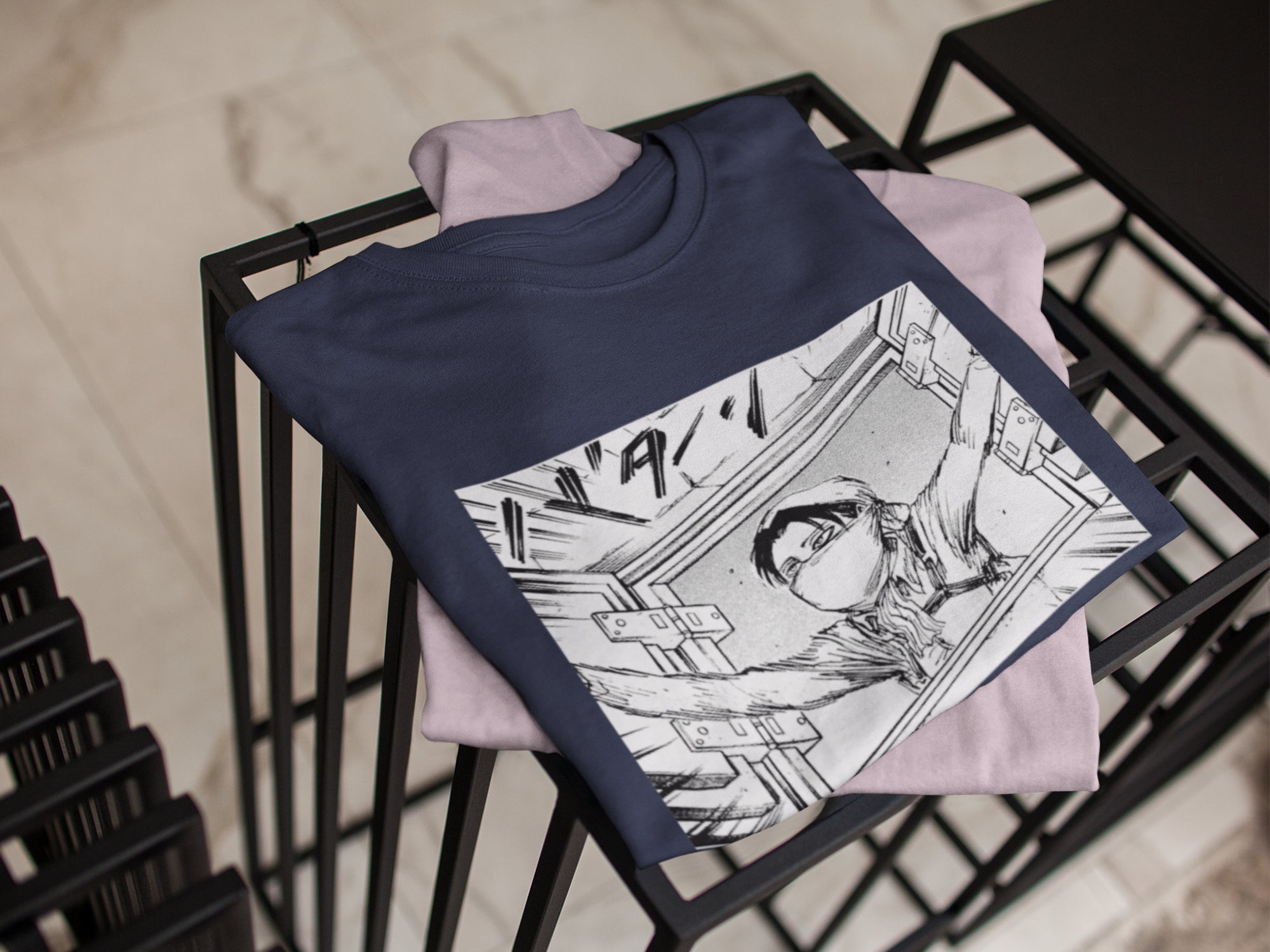 Discover Unisex Attack on Titan Shirt, Levi cleaning Shirt, Levi Ackerman shirt, anime shirt, aot shirt, attack on titan merch, aot levi