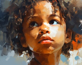 Digital Prints Downloads Of African Child Portrait, African Child Art,  Instant Printable Files That Can Be Printed In Over 20 Sizes