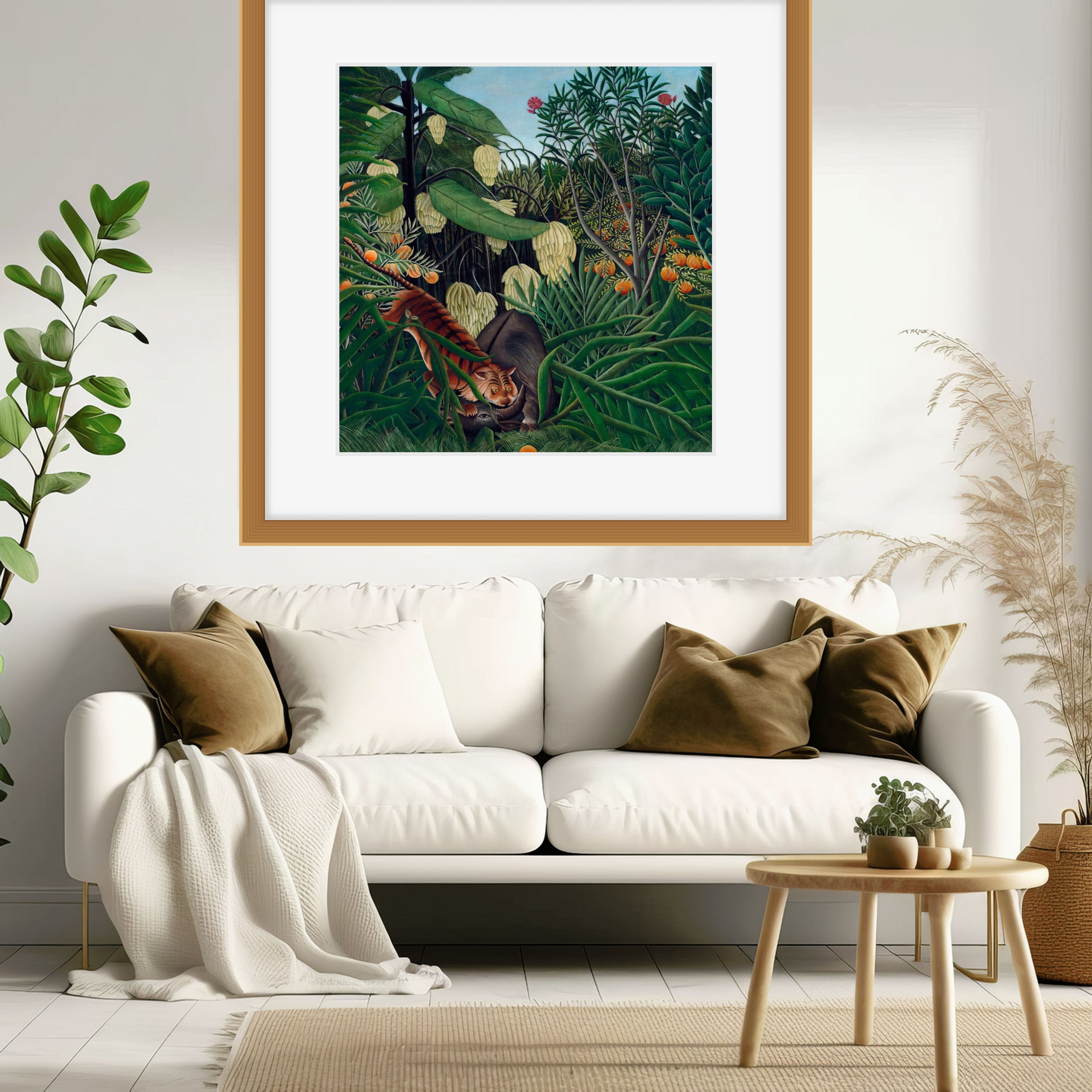 Henri Rousseau's Printable Art of the Fight Between a - Etsy