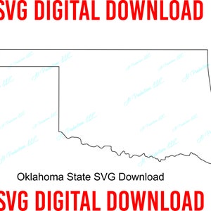Oklahoma State SVG - Digital Download - Oklahoma SVG - Please Read Description.