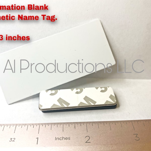 Sublimation Blank Magnetic Name Tags - Sublimation Blank Name Tag - Sublimation blank- Please Read Description.