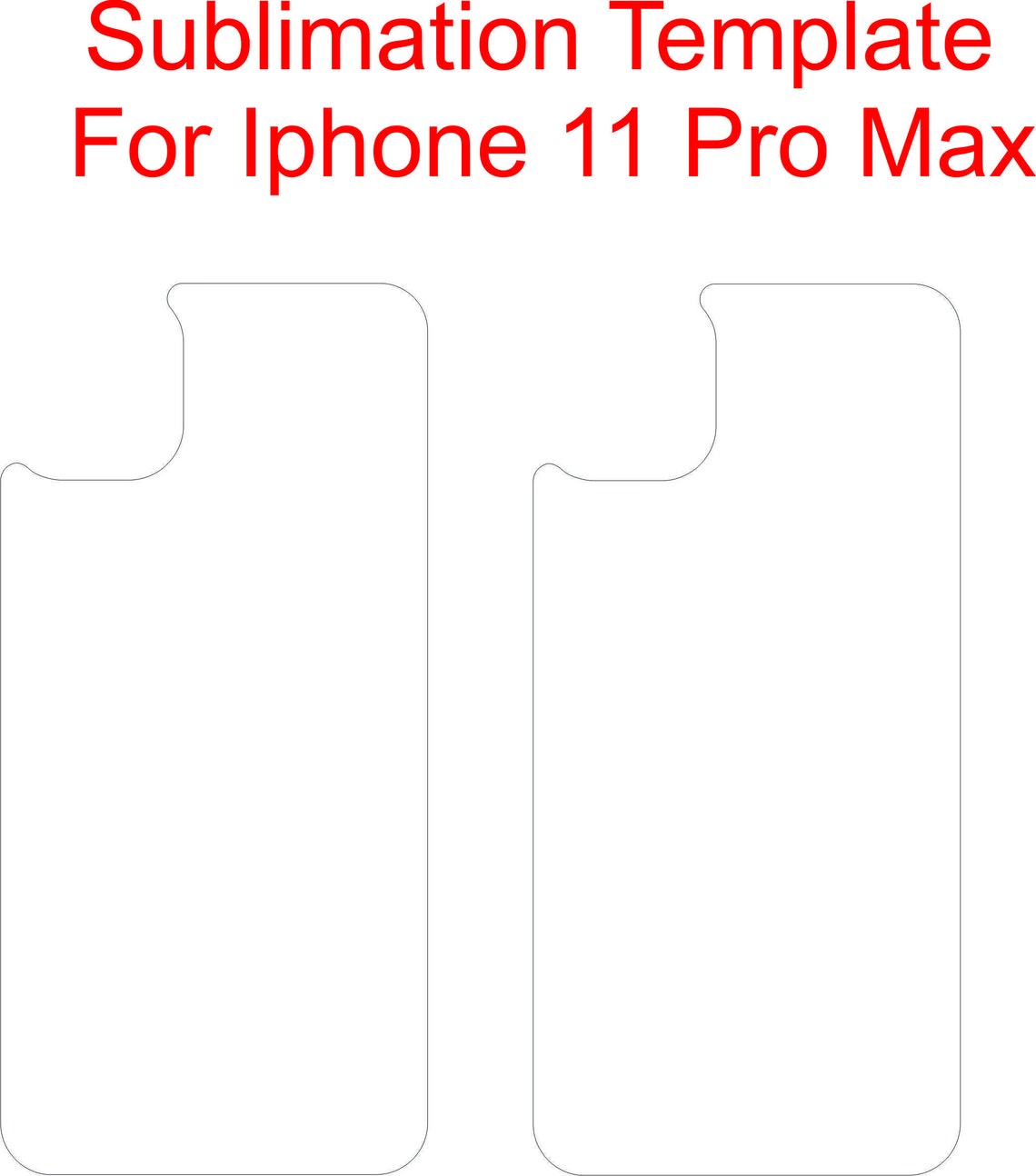 IPhone Case 11 Pro Max Template, Phone Case Template for Sublimation Printing - Etsy