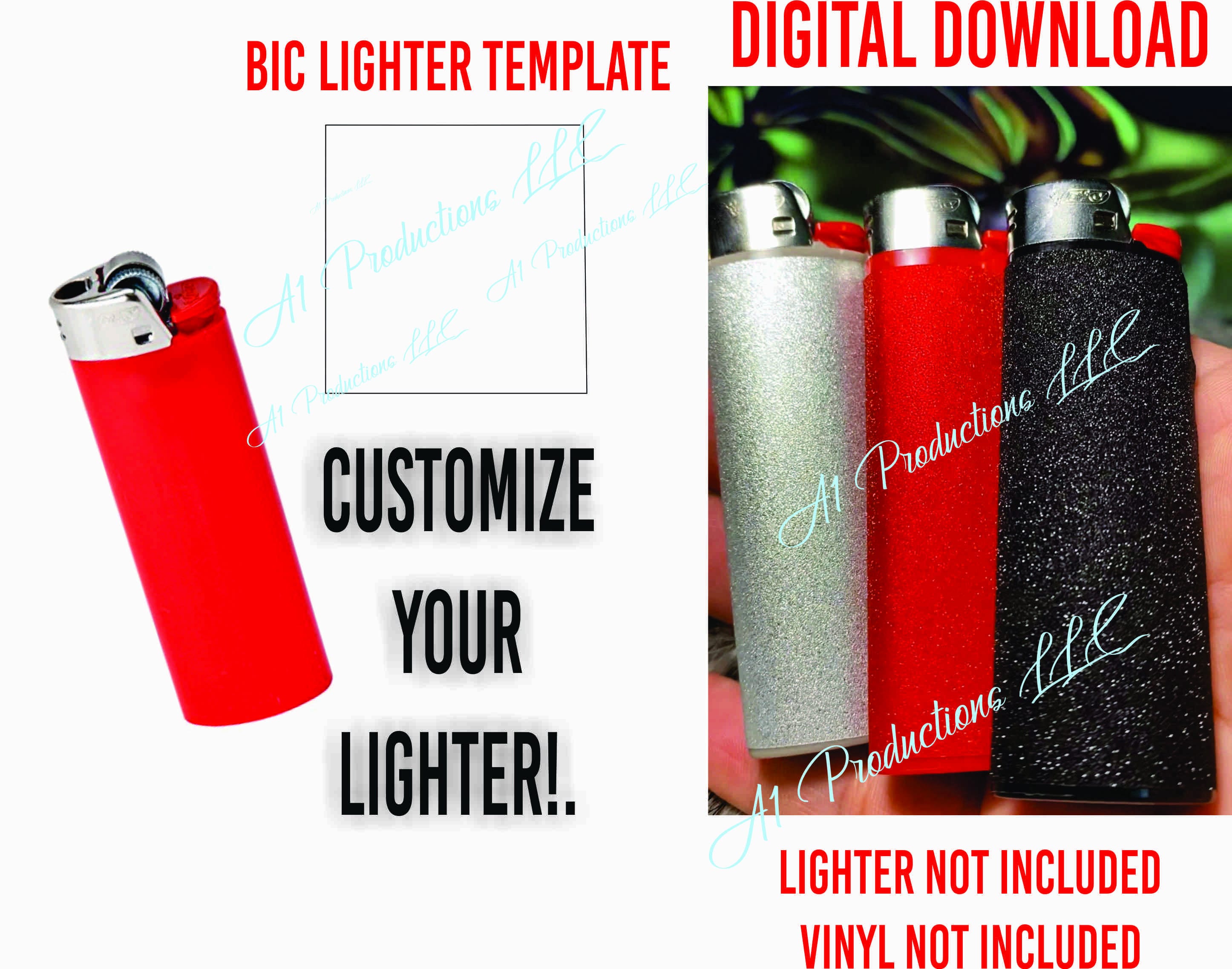 Bic Lighter Template Lighter Template as Seen on Youtube Etsy