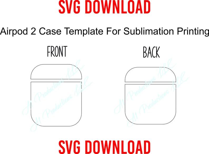AirPod Case 2 SVG Template for Sublimation Cricut Sublimation AirPod Case 2 SVG Template for Sublimation Cricut Sublimation