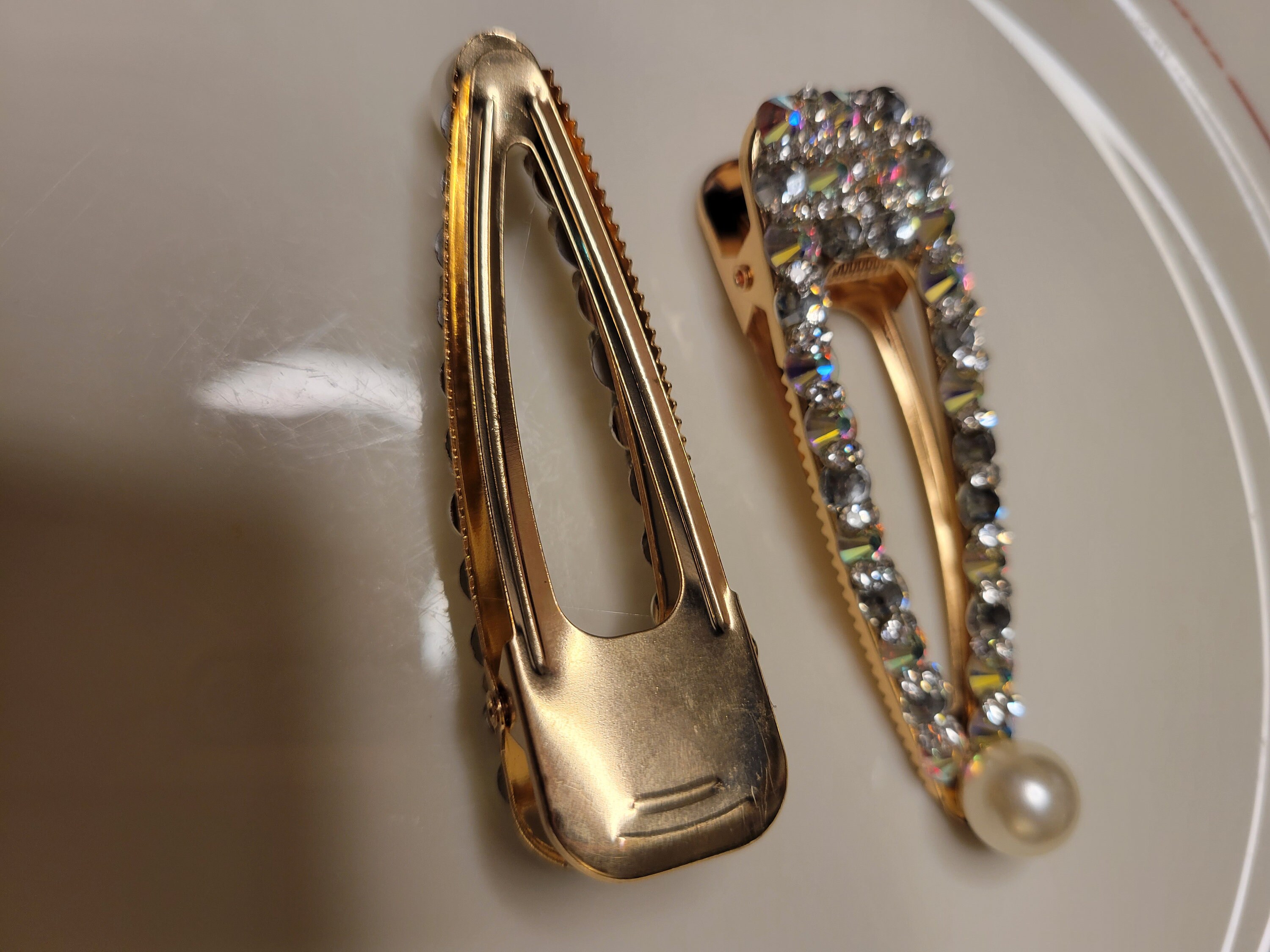 Bling Crystal Diamond Hair Clips Accessories Women Clip Etsy